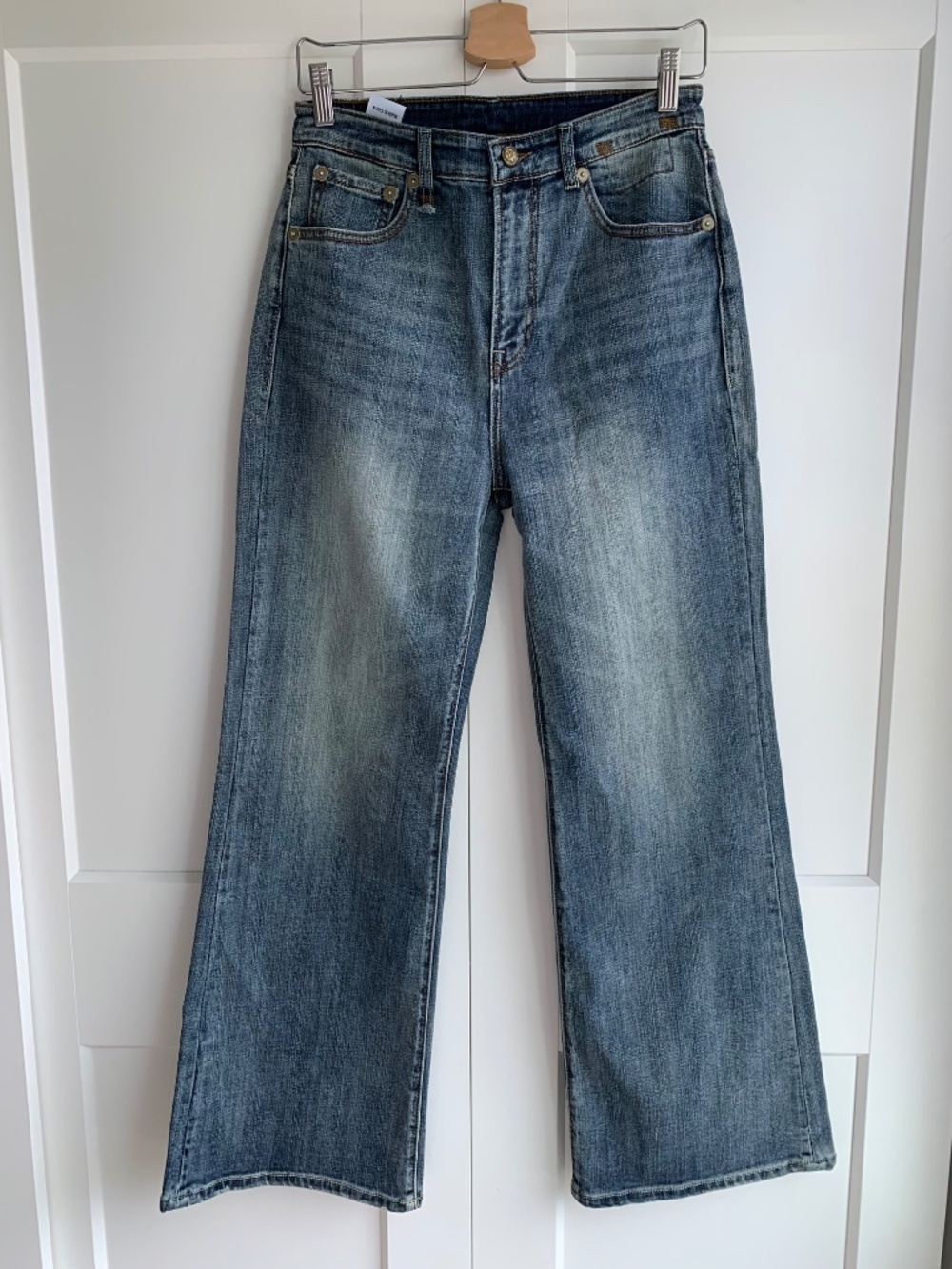 R13 High Rise Blue Flare jeans size 30